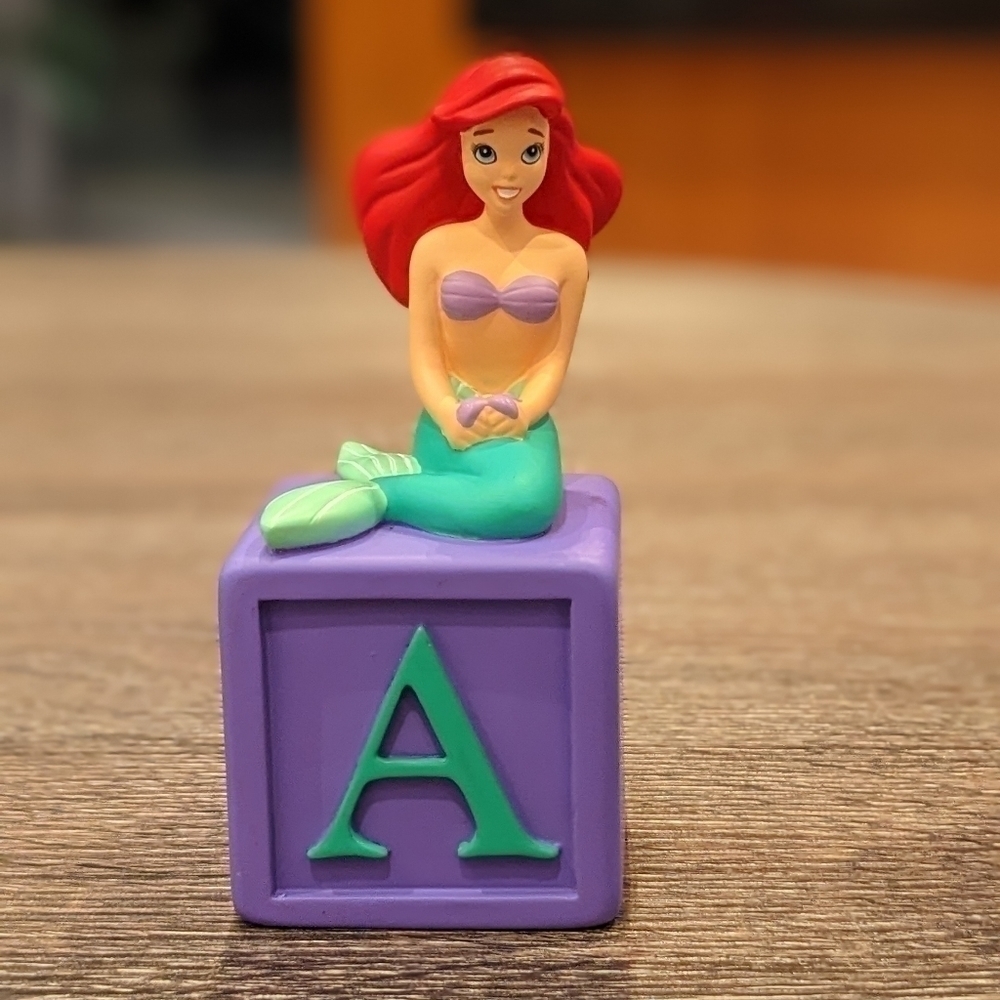 DISNEY Collectable Alphabet Block- A for Ariel - The Little Mermaid